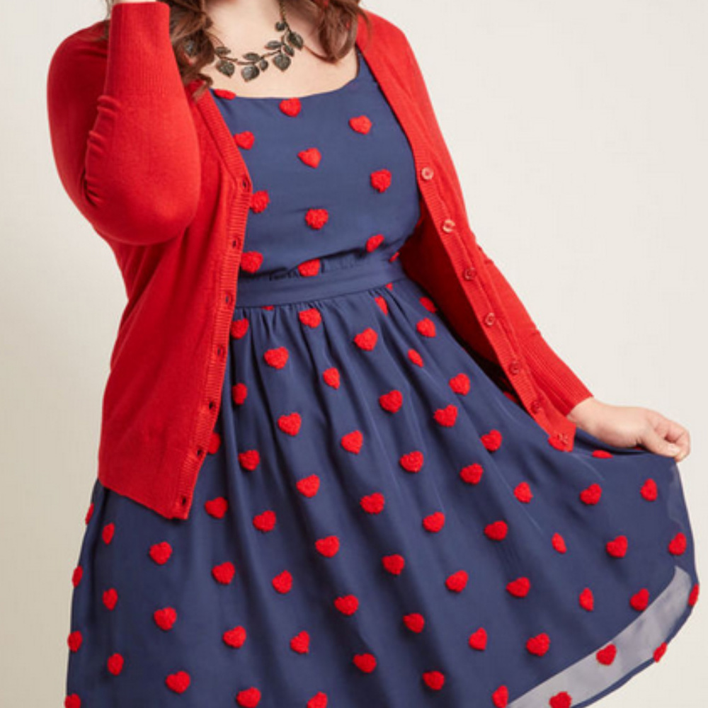 NWOT Hearts Aflutter A-Line Dress [3XL]